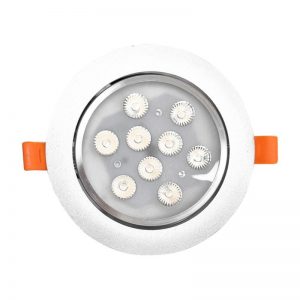 Spot Aplique Led 9W CALIDA Embutir Techo Aro Plateado