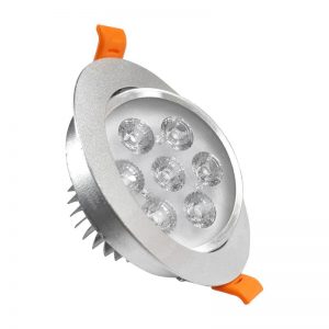 Spot Aplique Led CALIDA 7W Embutir Techo Aro Plateado