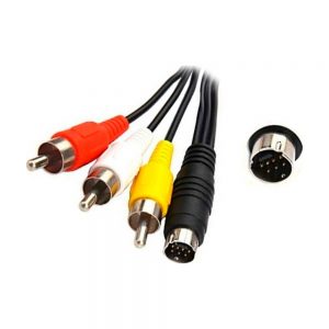 Cable mini din(4c) a 3 plug RCA