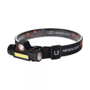 Linterna Led Vincha Minero Con Iman Color De La Linterna Negro Color De La Luz Blanco