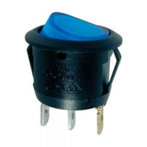 Llave Plastica Redonda 3 P Azul 12V 10A