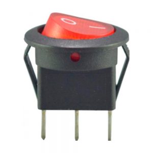 Llave plastica Redonda 3 P Roja 220V