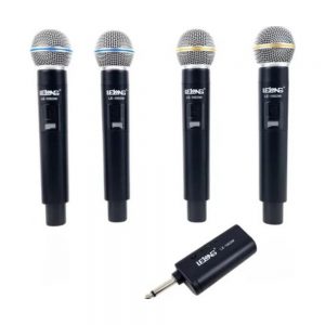 Set X4 Micrófonos Inalámbricos Recargables Lelong Le-1003w