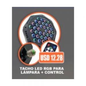 Tacho Luz Led Rgb A Rosca Lámpara Techo Fiesta Evento