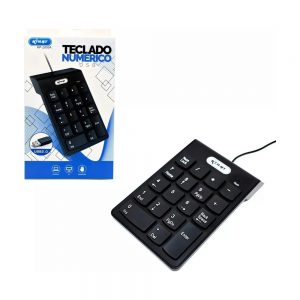 Teclado Numérico, Cableado, Negro, Usb, Kp-2003a, Idioma Knup, Portugués Brasileño